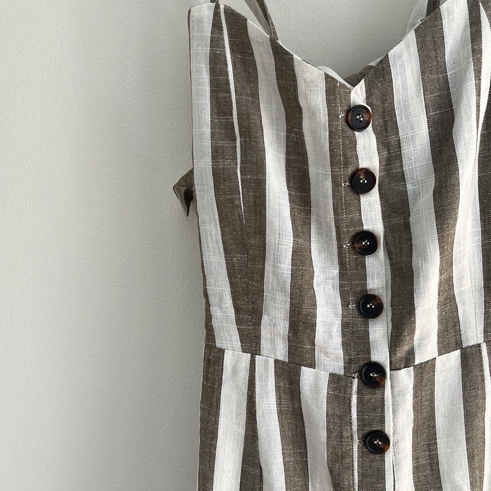 Linen cotton blend jumpsuit